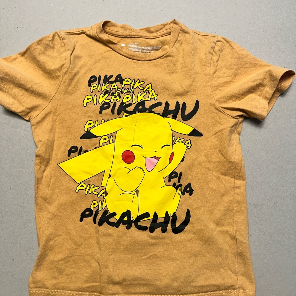 Tucker Pikachu Kids T-Shirt - Yellow